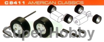 2 stk. hubs & silicon rubber tyres American Classics