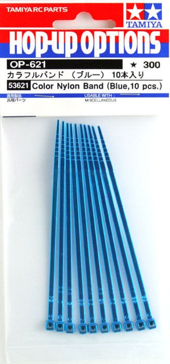 Tamiya 53621 Color Nylon Band (Blue, 10 pcs)